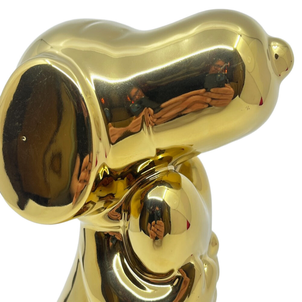 Melting Pot - Beeldje Snoopy Goud Glans Keramiek 8x20cm
