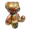 Melting Pot - Beeld Design Teddy Beer Zittend Goud Splash Multi 35x30cm