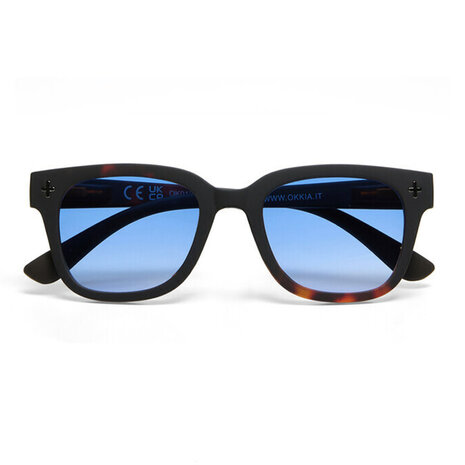Okkia - Zonnebril GIOVANNI Black Havana met Blauwe Glazen OK012B3H-BL