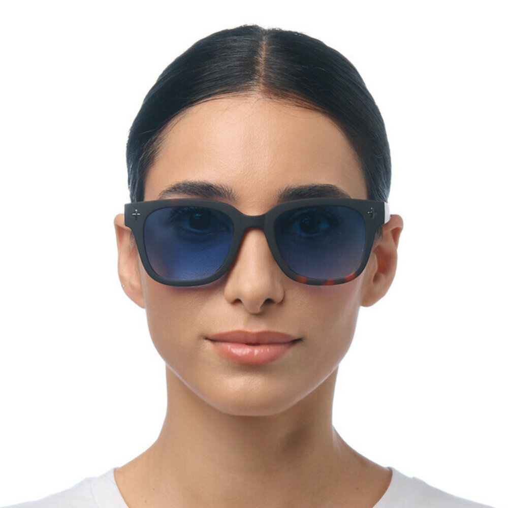 Okkia - Zonnebril GIOVANNI Black Havana met Blauwe Glazen OK012B3H-BL