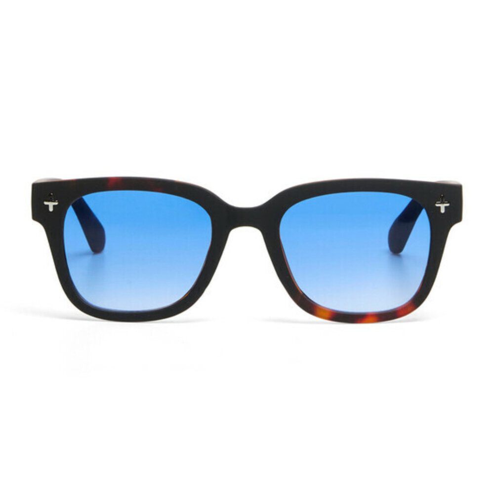 Okkia - Zonnebril GIOVANNI Black Havana met Blauwe Glazen OK012B3H-BL