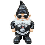 Melting Pot - Beeld Kabouter Biker Puntmuts Zwart XL 45x70cm