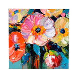 Werns - Schilderij Bloemen Multicolor Acryl op Canvas 60x60cm