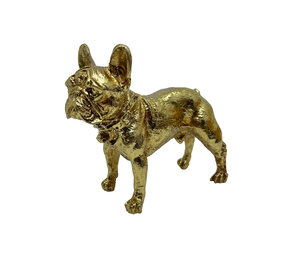Melting Pot - Beeldje Bulldog Goud Kunststof 14x12cm
