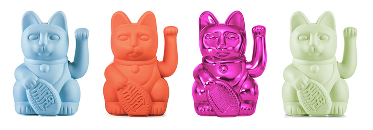 CADEAU IDEE: Gekleurde zwaaiende gelukskatjes