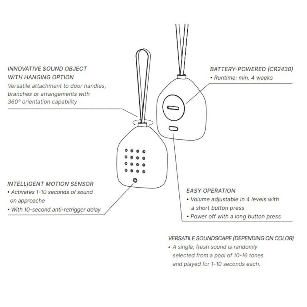Zwitscherbox - Lily Bells Sunwing Geel - Lente en zomergeluid