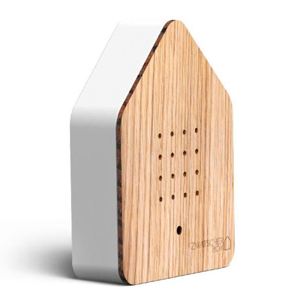 Zwitscherbox - Vogelhuisje met Bewegingssensor Eiken Hout