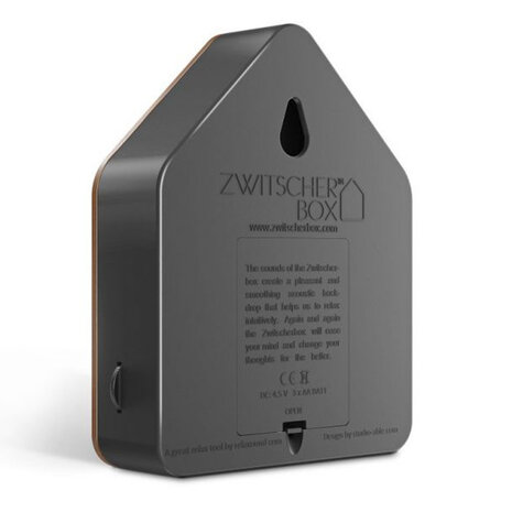 Zwitscherbox - Vogelhuisje met Bewegingssensor Walnoot Hout