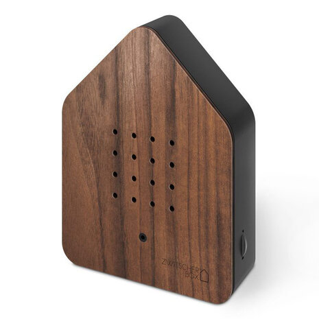 Zwitscherbox - Vogelhuisje met Bewegingssensor Walnoot Hout