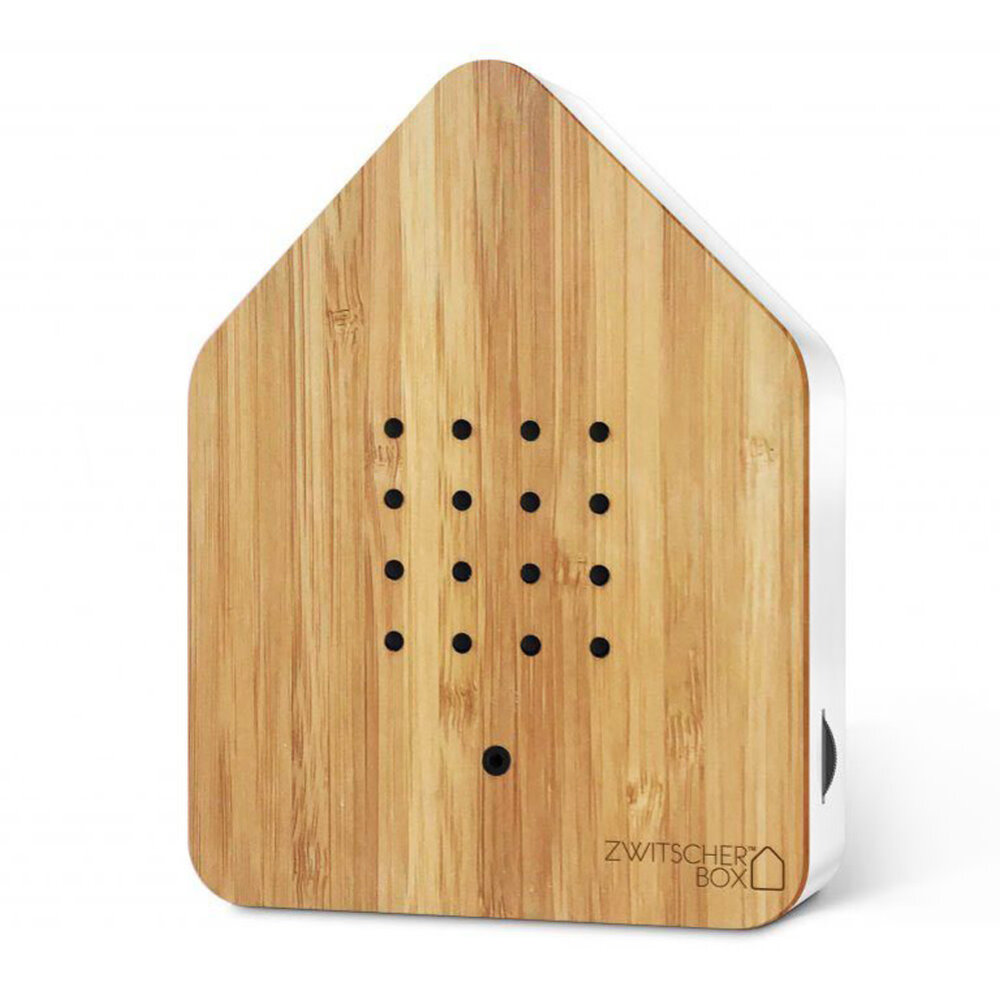 Zwitscherbox - Vogelhuisje met Bewegingssensor Bamboe Hout