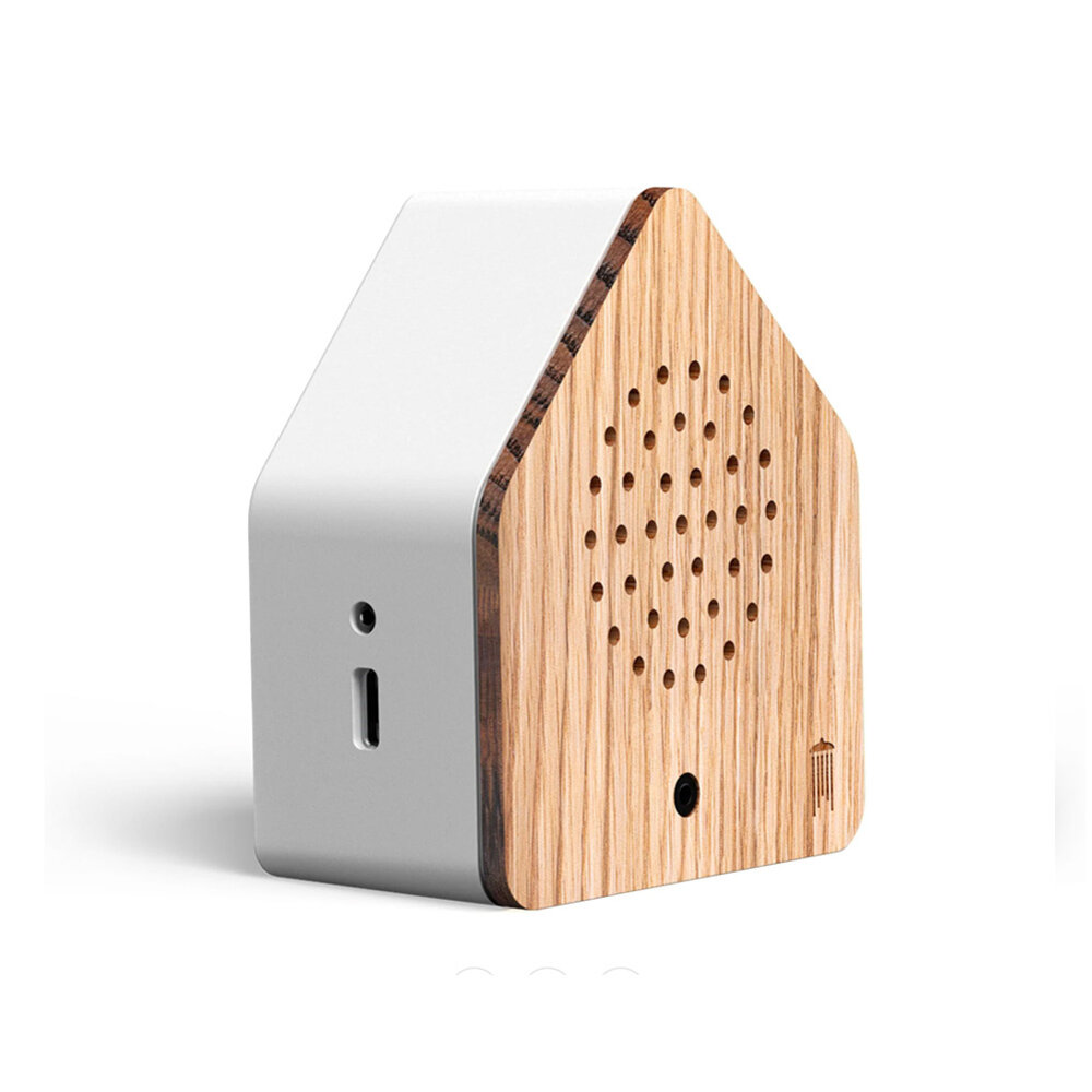 Zwitscherbox - Vogelhuisje Satellite Wind Chimes Eiken Hout