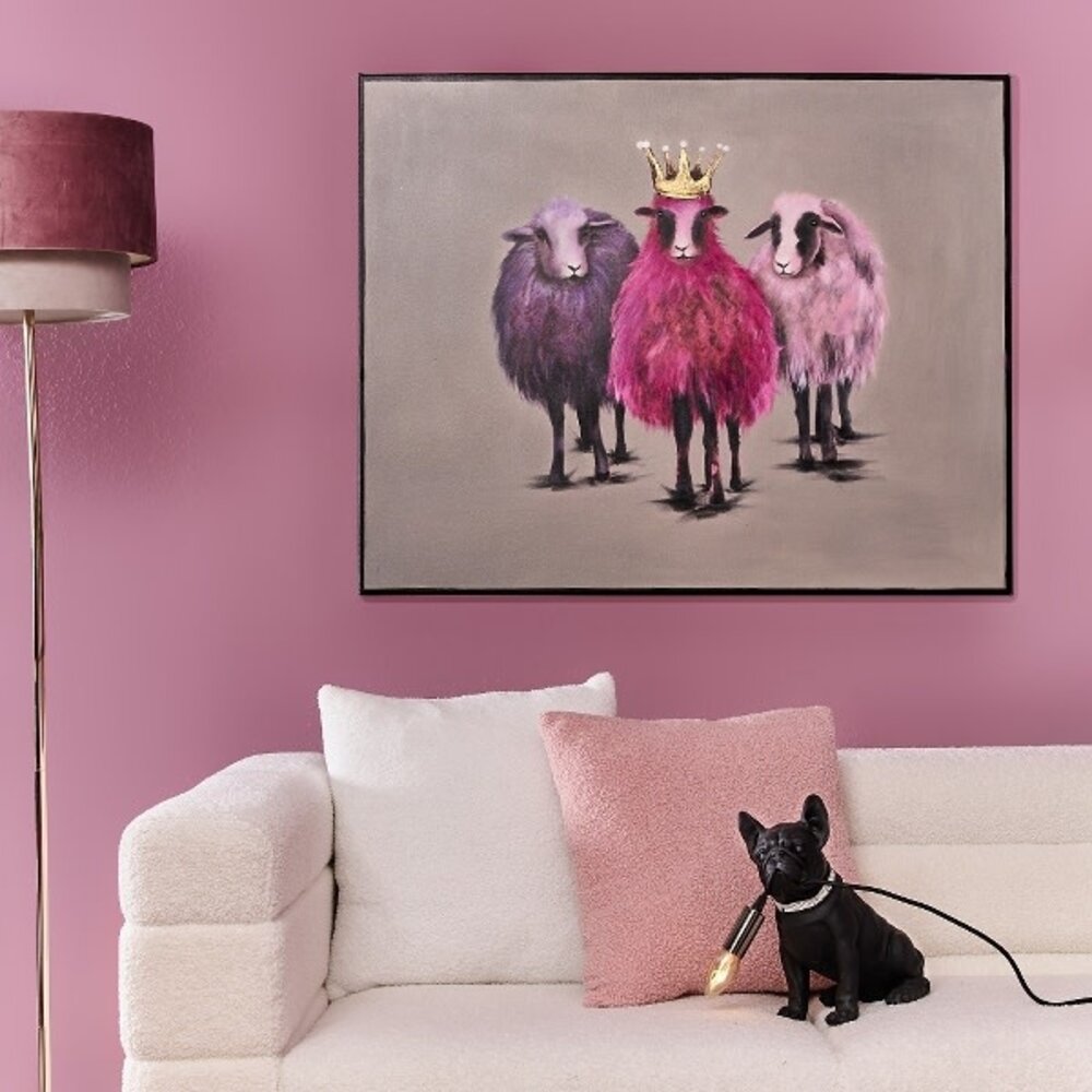 Werns - Schilderij Royal Sheep Acryl op Canvas 100x80cm