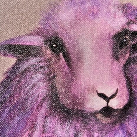Werns - Schilderij Royal Sheep Acryl op Canvas 100x80cm