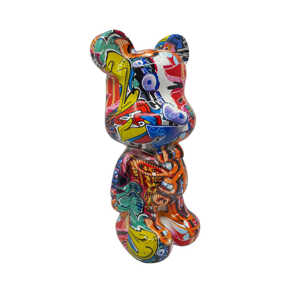 Melting Pot - Beeld Design Beer Graffiti Multicolor 14x27cm met strik