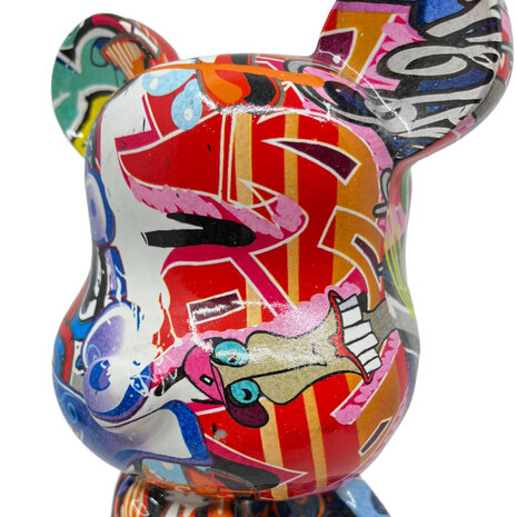 Melting Pot - Beeld Design Beer Graffiti Multicolor 14x27cm met strik