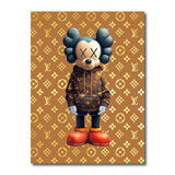Melting Pot - Glasschilderij Mouse in Hoodie LV 60x80cm goudfolie