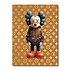 Glasschilderij Mouse in Hoodie LV 60x80cm goudfolie Glasschilderij Mouse in Hoodie LV 60x80cm goudfolie