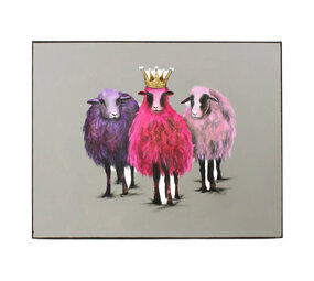 Werns - Schilderij Royal Sheep Acryl op Canvas 100x80cm