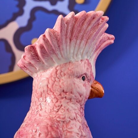 Werns - Vaas Kaketoe Roze Keramiek 18x24cm