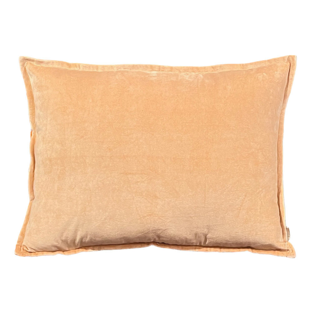 Melting Pot - Sierkussen Peach Velours 70x50cm met bies