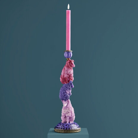 Werns - Kandelaar Schaapjes Roze Multicolor 13x40cm