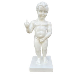 Melting Pot - Beeld Manneken Pis Fuck You Wit XL 25x60cm Melting Pot - Beeld Manneken Pis Fuck You Wit XL 25x60cm