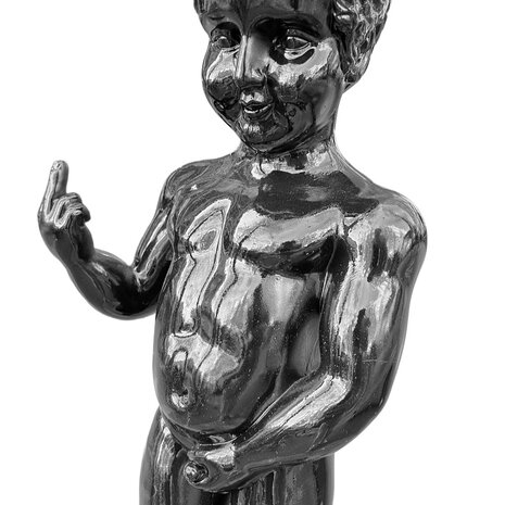 Melting Pot - Beeld Manneken Pis Fuck You Zwart XL 25x60cm