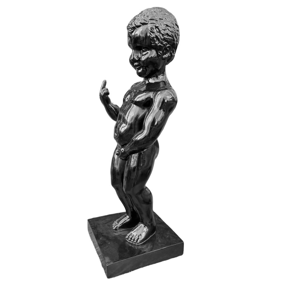Melting Pot - Beeld Manneken Pis Fuck You Zwart XL 25x60cm