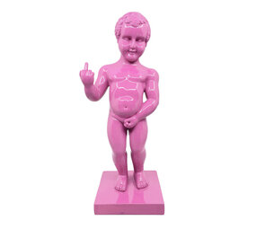Melting Pot - Beeld Manneken Pis Fuck You Roze 20x45cm Melting Pot - Beeld Manneken Pis Fuck You Roze 20x45cm