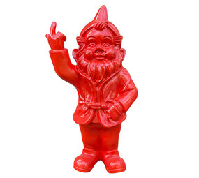 Melting Pot - Beeld Kabouter Fuck You Rood XL 35x68cm