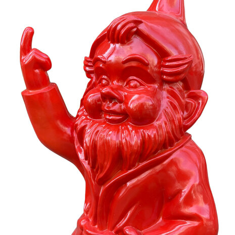 Melting Pot - Beeld Kabouter Fuck You Rood XL 35x68cm