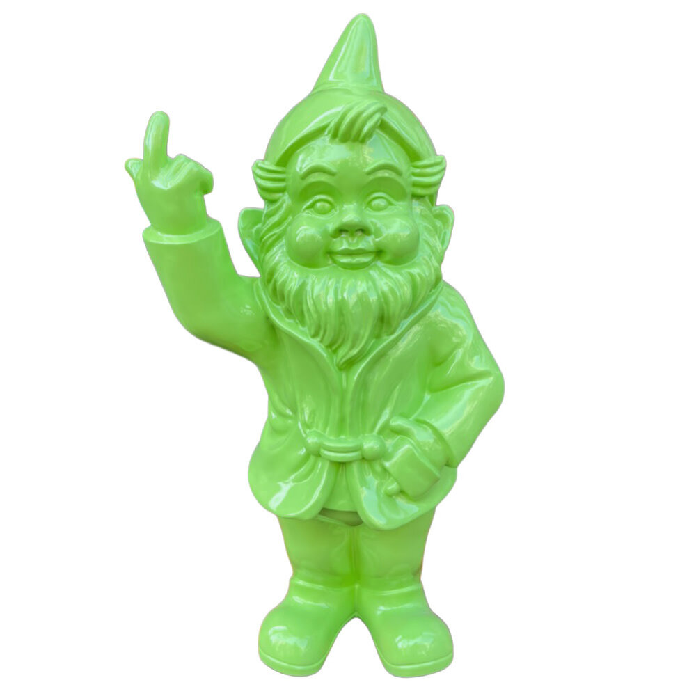 Melting Pot - Beeld Kabouter Fuck You Groen XL 35x68cm