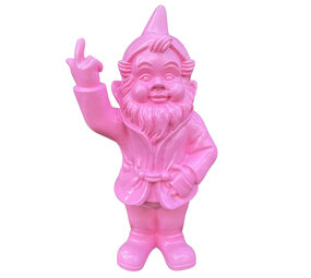 Melting Pot - Beeld Kabouter Fuck You Roze XL 35x68cm