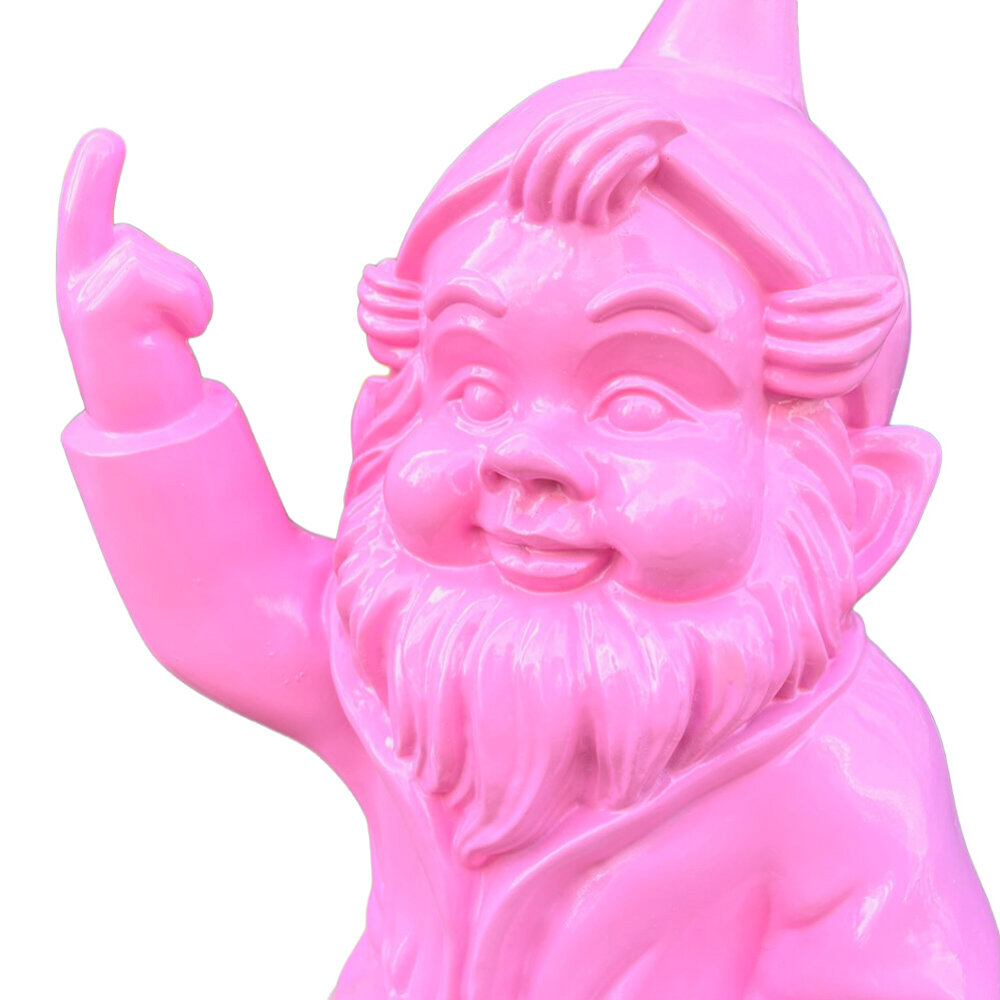 Melting Pot - Beeld Kabouter Fuck You Roze XL 35x68cm