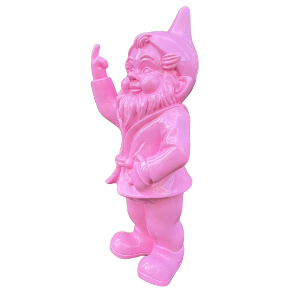 Melting Pot - Beeld Kabouter Fuck You Roze XL 35x68cm