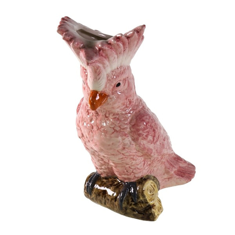 Werns - Vaas Kaketoe Roze Keramiek 18x24cm Werns - Vaas Kaketoe Roze Keramiek 18x24cm