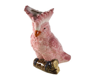 Werns - Vaas Kaketoe Roze Keramiek 18x24cm