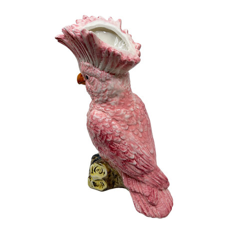 Werns - Vaas Kaketoe Roze Keramiek 18x24cm Werns - Vaas Kaketoe Roze Keramiek 18x24cm