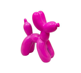 Melting Pot - Beeldje Ballon Hond Fuchsia Keramiek 19x18cm