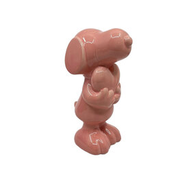 Melting Pot - Beeldje Snoopy Hartje Roze Keramiek 8x20cm