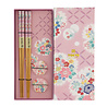 Tokyo Design Studio - Eetstokjes Roze Bloemen met Opleggers set/2 in doos