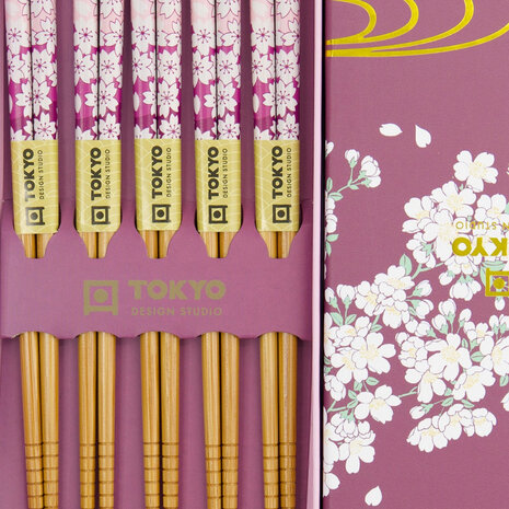 Tokyo Design Studio - Eetstokjes White Sakura set/5 in cadeau doos