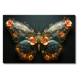 Melting Pot - Glasschilderij Butterfly LV Multicolor 120x80cm