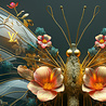 Melting Pot - Glasschilderij Butterfly LV Multicolor 120x80cm