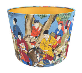 Melting Pot - Lampenkap Les Caveliers Blauw Multicolor 40x30cm