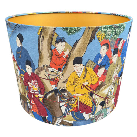 Melting Pot - Lampenkap Les Caveliers Blauw Multicolor 40x30cm