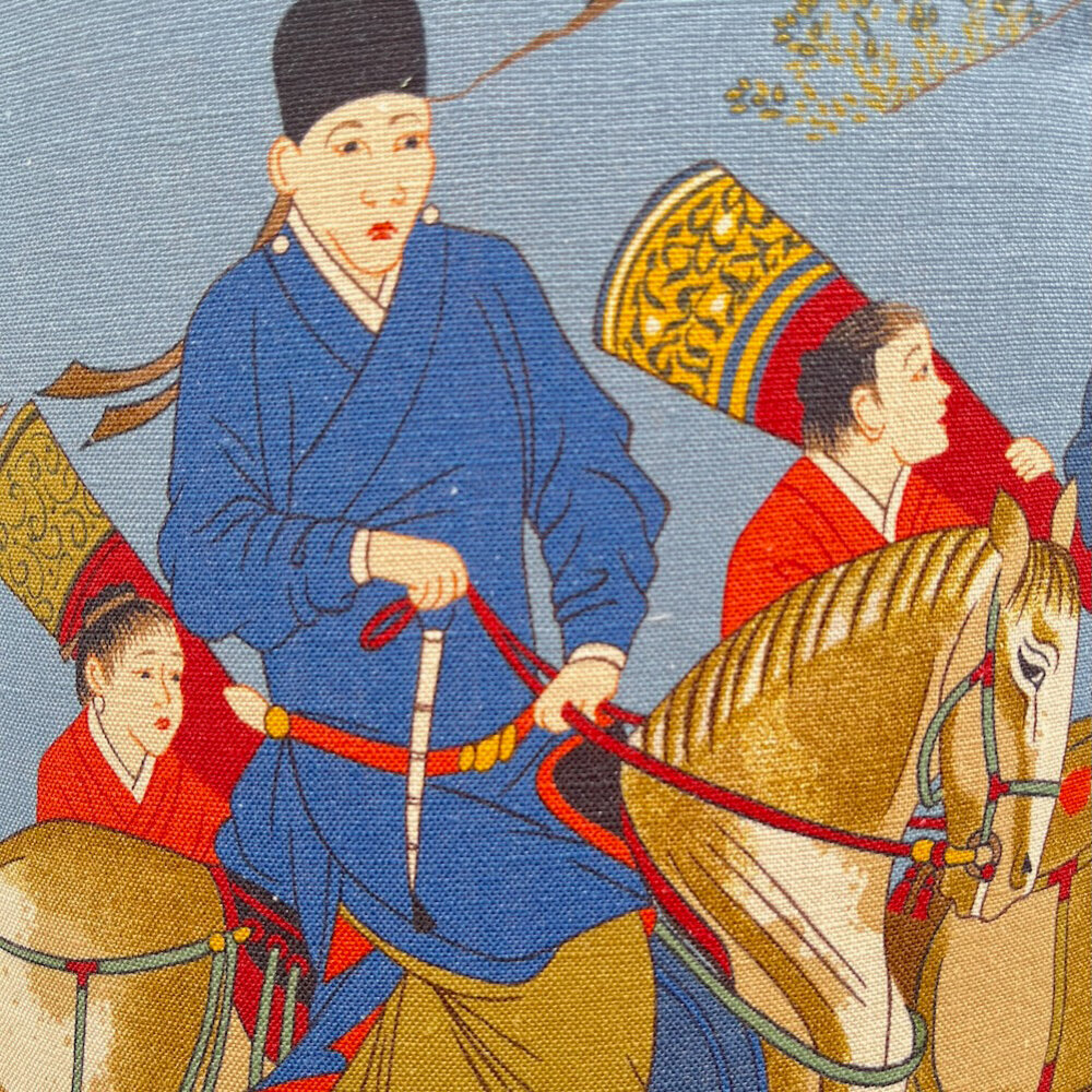 Melting Pot - Lampenkap Les Caveliers Blauw Multicolor 40x30cm