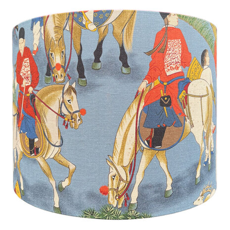 Melting Pot - Lampenkap Les Caveliers Blauw Multicolor 40x30cm