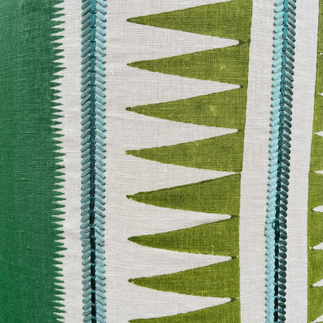 Melting Pot - Lampenkap Kasper Groen 40x30cm met bies