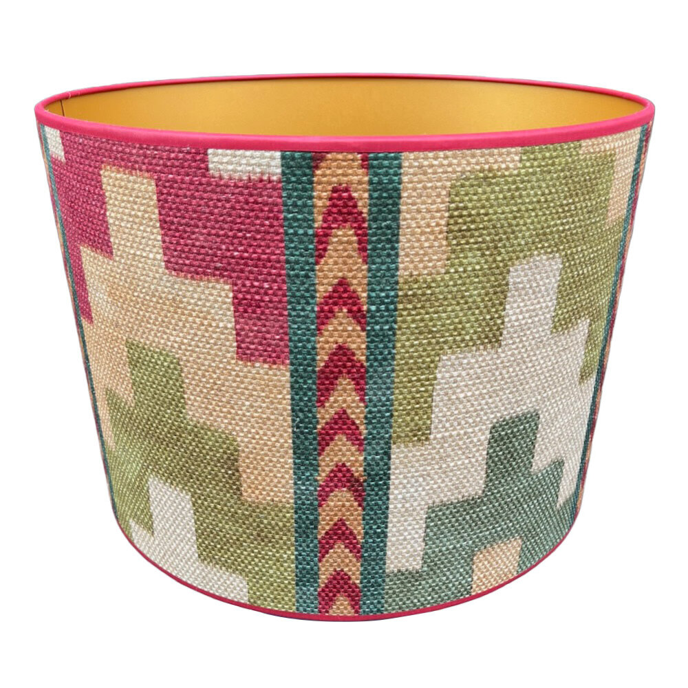 Melting Pot - Lampenkap Samboa Groen 40x30cm met bies